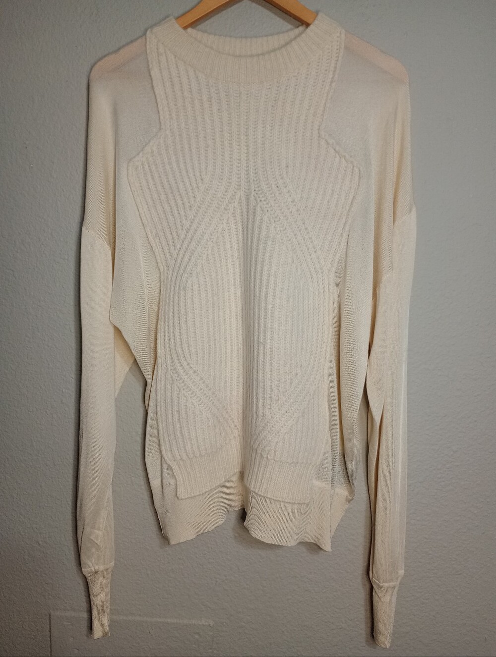 Alexander Wang Mixed Media Wool Blend Sweater